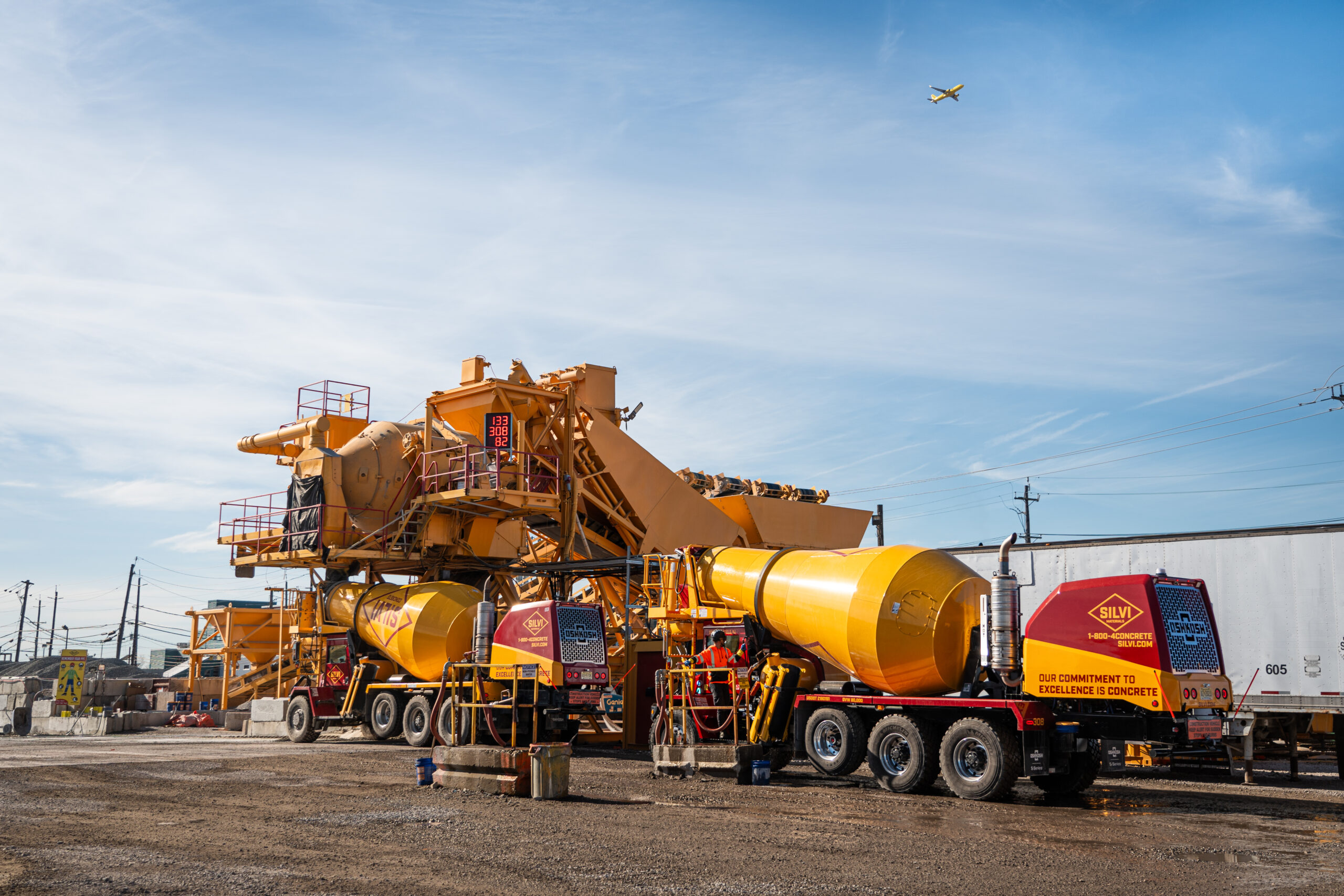 A picture of Silvi Materials' concrete plant in Newark, NJ.